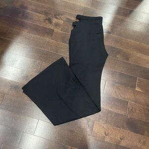 Black cutout flare pants NWT